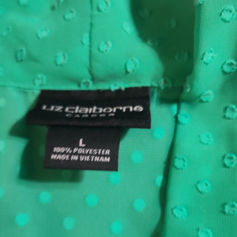Liz Claiborne Teal Polka Dot Top
